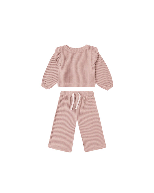 QM Ruffle Cozy Set- Rose