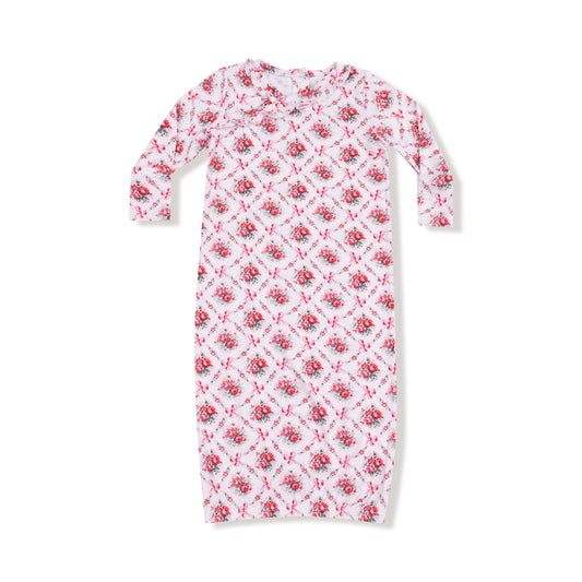 AD Kimono Gown - Rose Bow Lattice