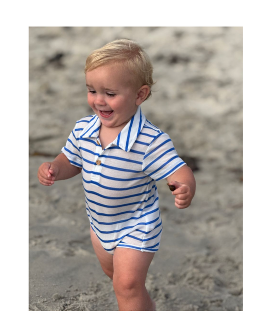 Jetty Onsie- Royal Stripe