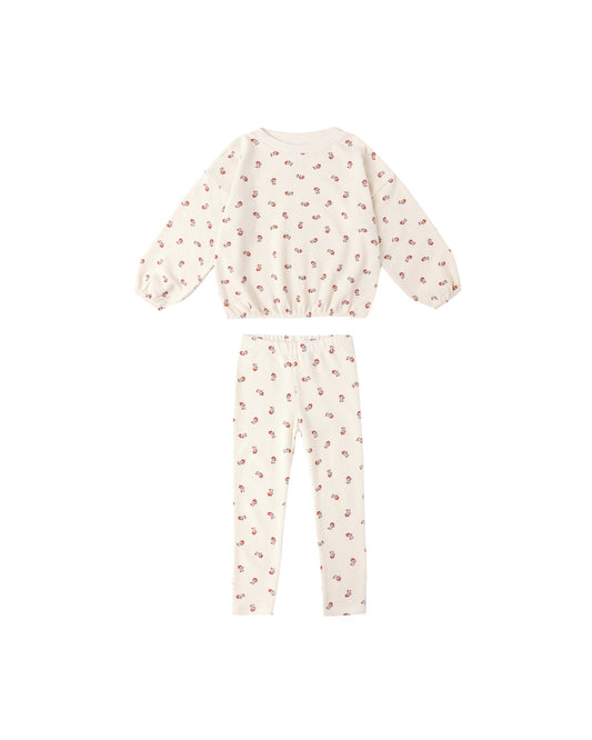 Knit Set- Ruby Ditsy