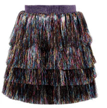 Shimmer Tinsel Skirt - Black