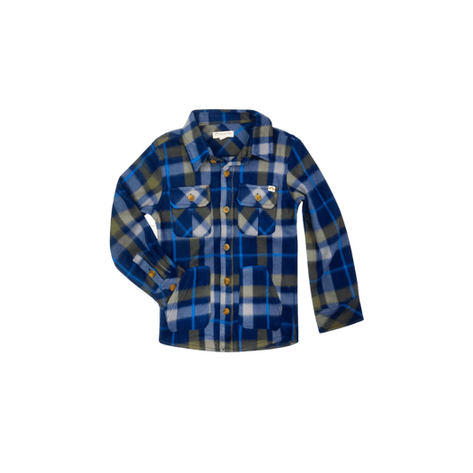 Snow Fleece Shirt - Olive/Navy
