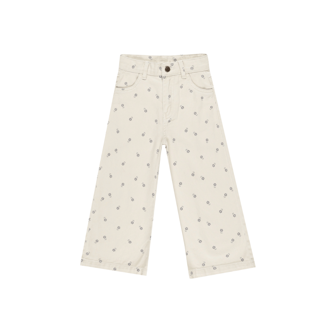 Straight Leg Pant- Blue Daisy