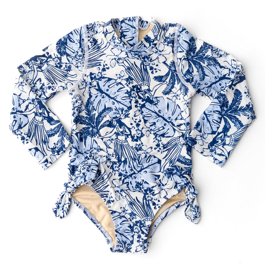 One Piece Swim - LS Tiki Tides