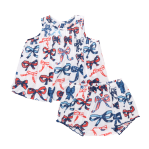 Jaipur 2-pc Set - Red, White & Bows