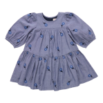 Fiona Dress - Blue Blossom Embroidery