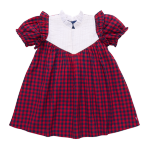 Imogen Dress - Red Blue Check