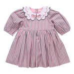 Darcy Dress - Pink Green Stripe