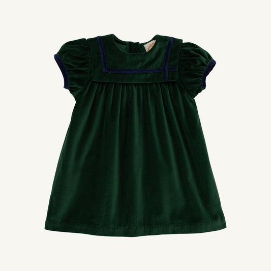 Patsy's Party Dress- Green Velvet