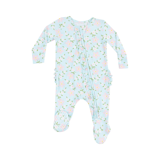 AD Ruffle Footie - Vintage Daisy