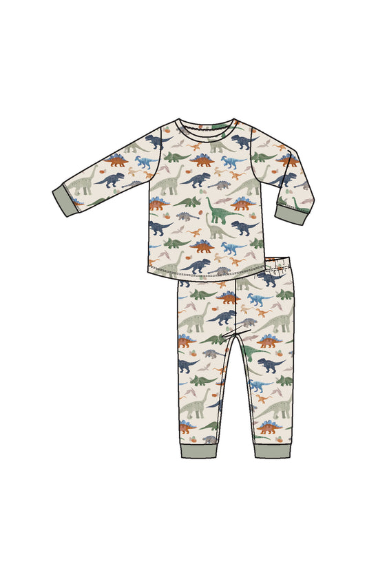 AD Loungewear L/S - Washy Dinos