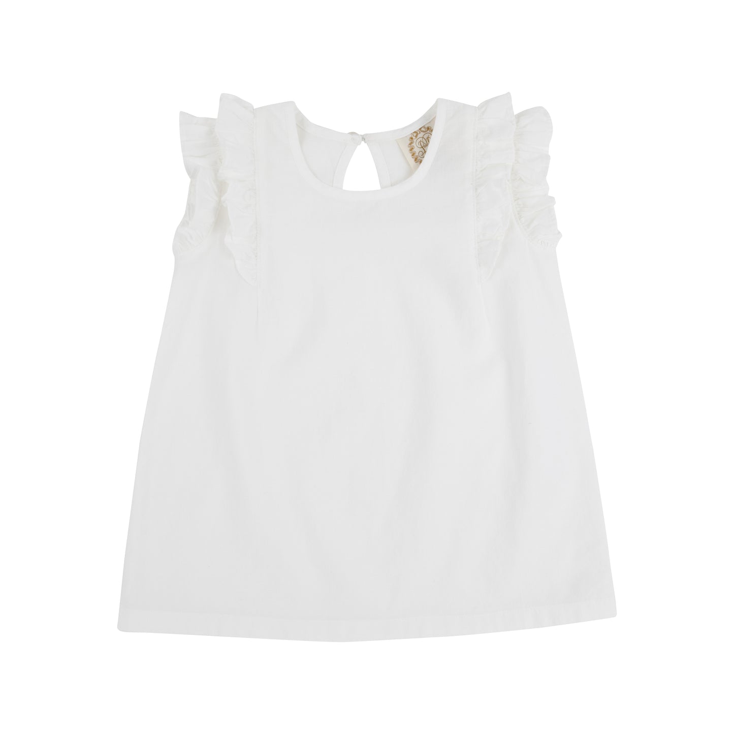 Ruehling Linen Ruffle Top- White