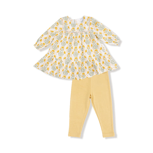 Dress & Legging - Winter Dandelions