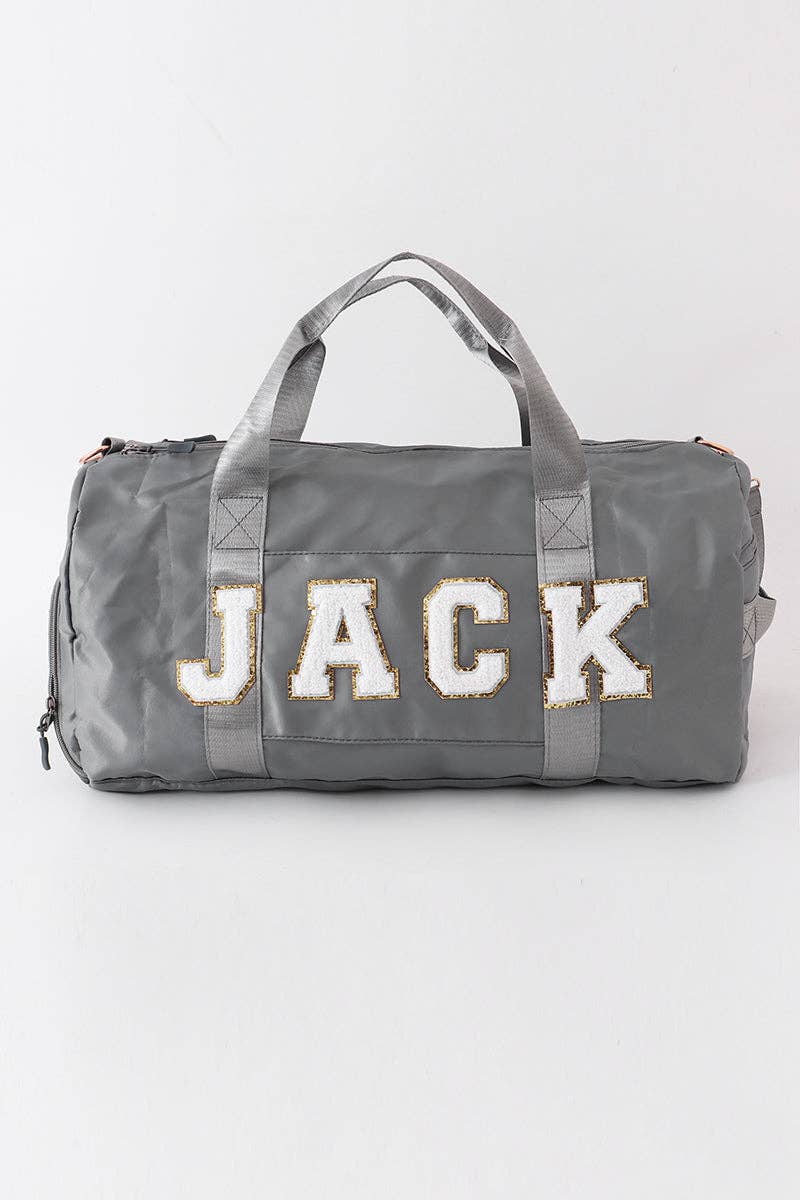 Grey gym bag