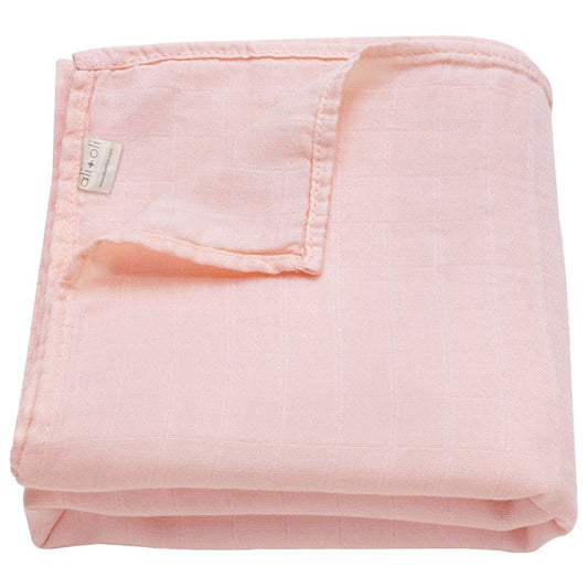 Muslin Swaddle Blanket - Soft Pink