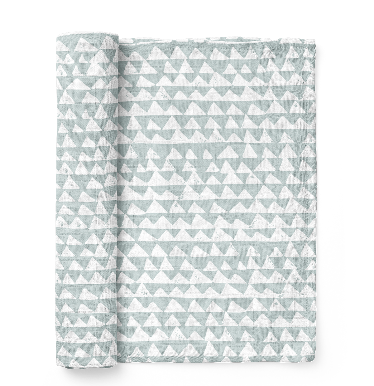 Muslin Swaddle - Mountains Ice Blue
