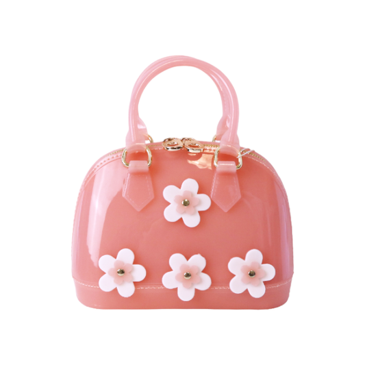 PINK Floral Jelly Bowling Bag