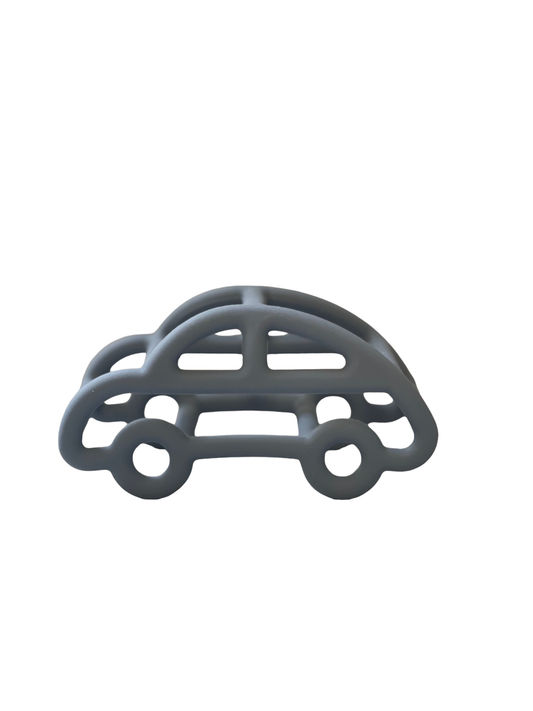 3D Silicone Car Teether: Navy Blue