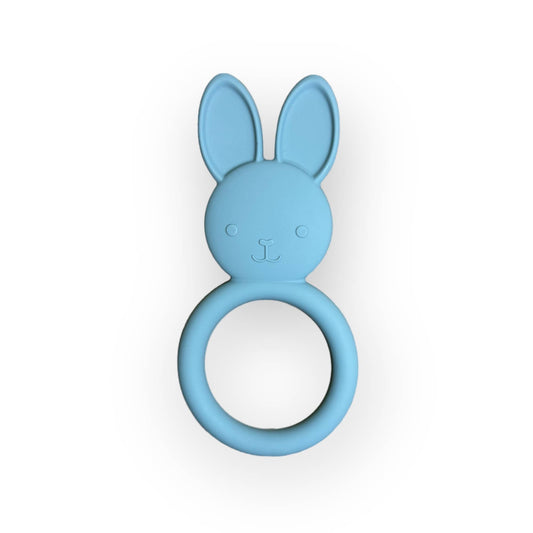 Silicone Bunny Teething Ring - Slate