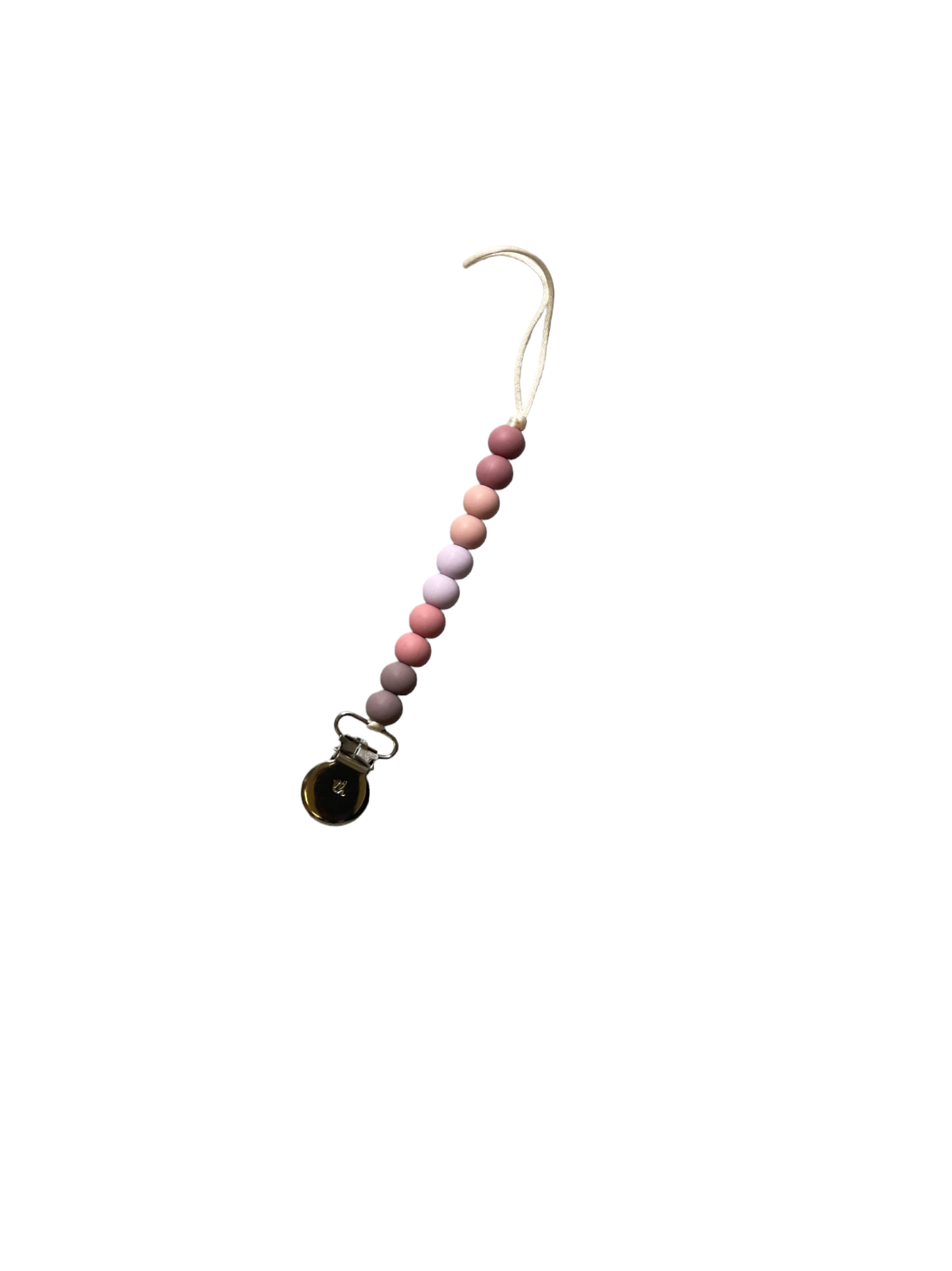 Molly Petite Pacifier/Toy Clip- Misty Rose