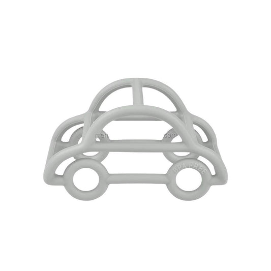 3D Silicone Car Teether: Light Gray