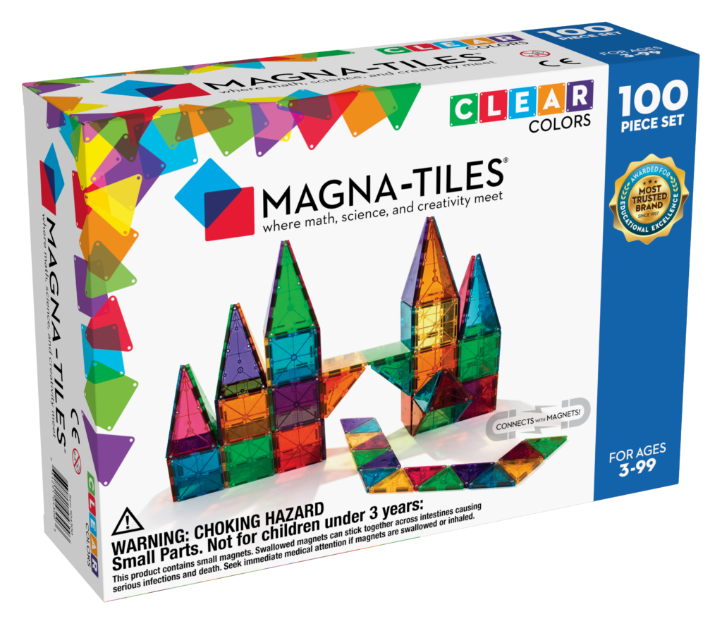 Magna-Tiles Classic Clear Colors 100 Piece Set