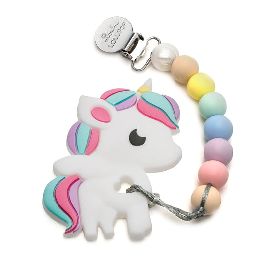 LouLou Lollipop Rainbow Unicorn Silicone Teether