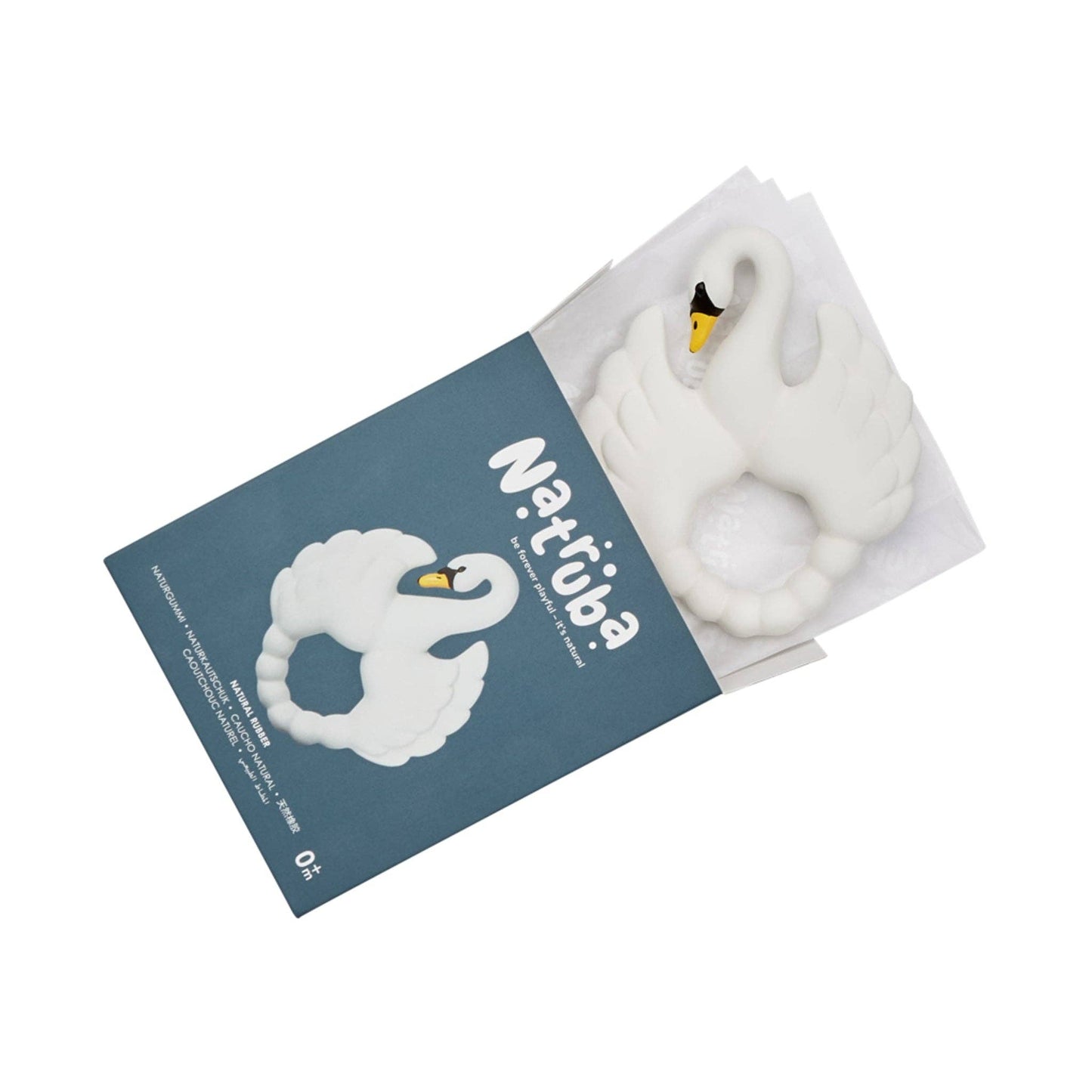 Natural rubber Teether Swan - White