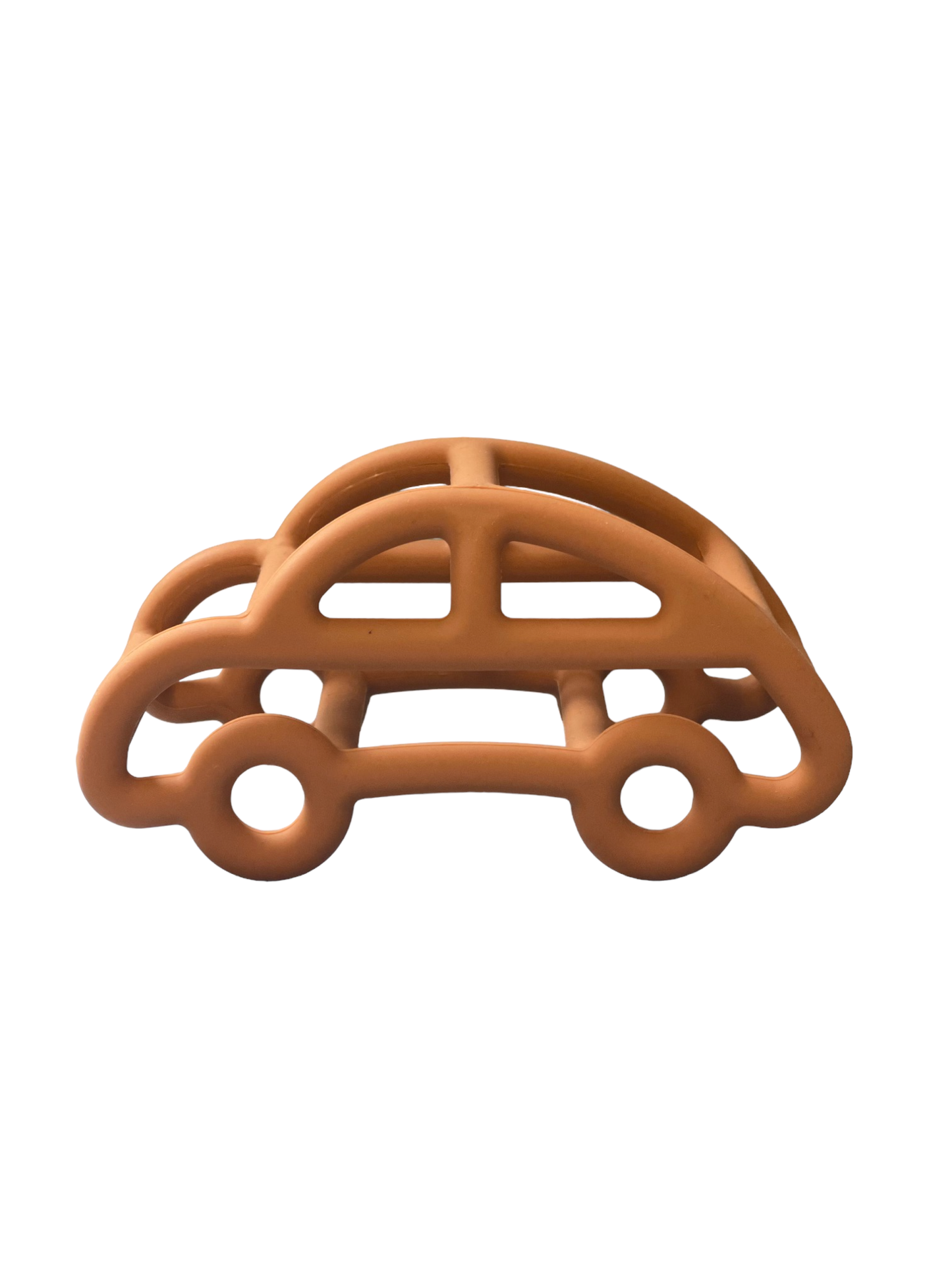 3D Silicone Car Teether - Rust