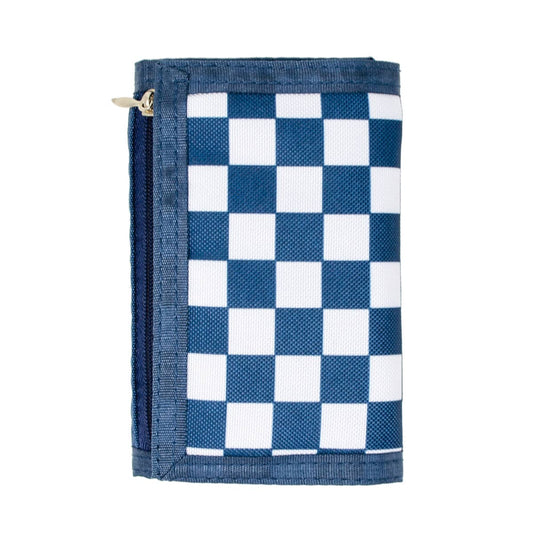 Checkered Wallet: Blue