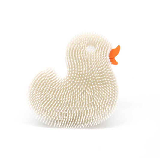 White / Silicone Bath / Body Scrub / Toy: Duck