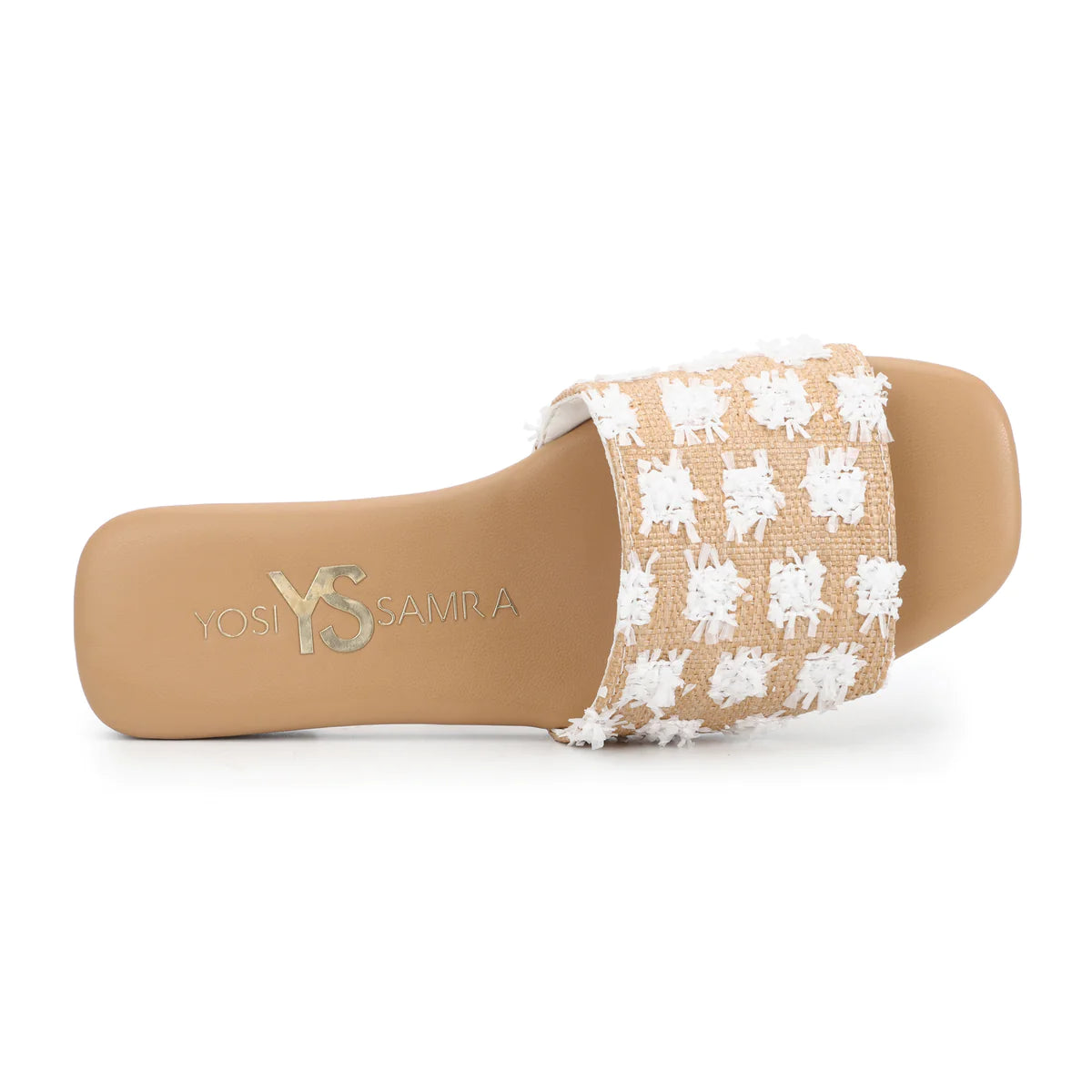 Miss Reese Slide in Pink Pom Raffia - Kids | Yosi Samra