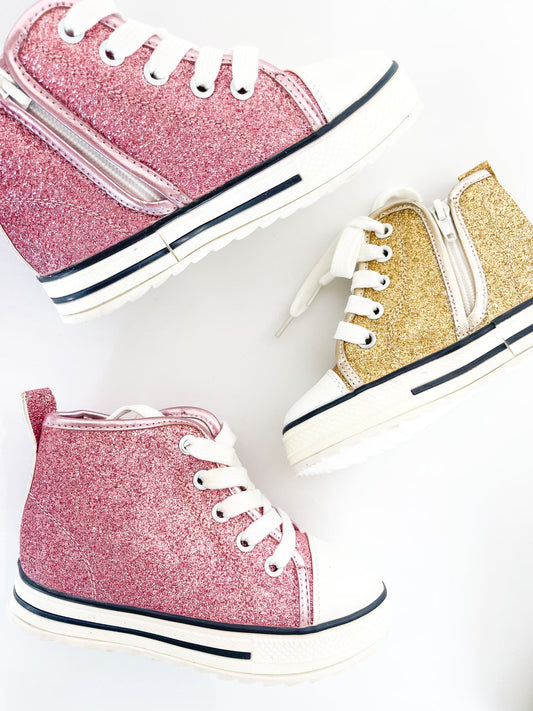 The Glam Sneaker in Pink